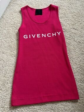 Givenchy Fuchsia Logo Tank Dress